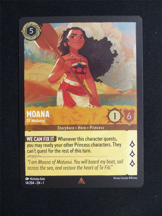 Moana Of Motunui 14/204 Foil - Lorcana Card #26A