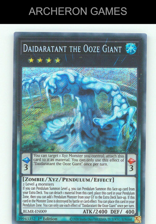 Daidaratant the Ooze Giant SEC YUGIOH Card