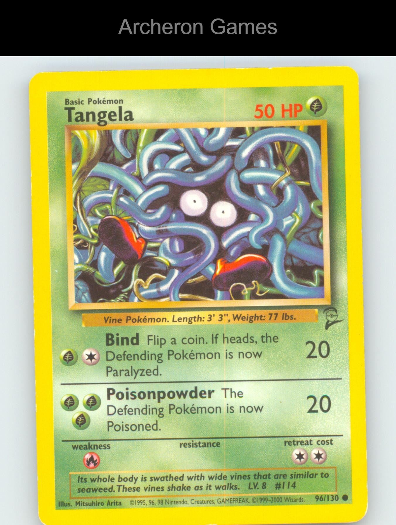 Pokemon Card Tangela B2 96/130 C Base Set 2