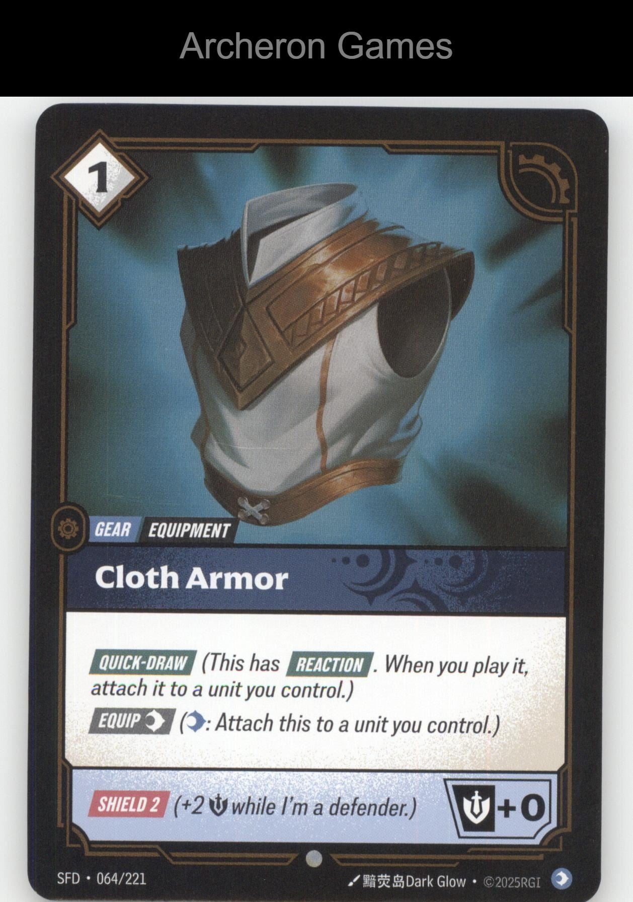 Cloth Armor SFD 064/221 C  Card Spiritforged