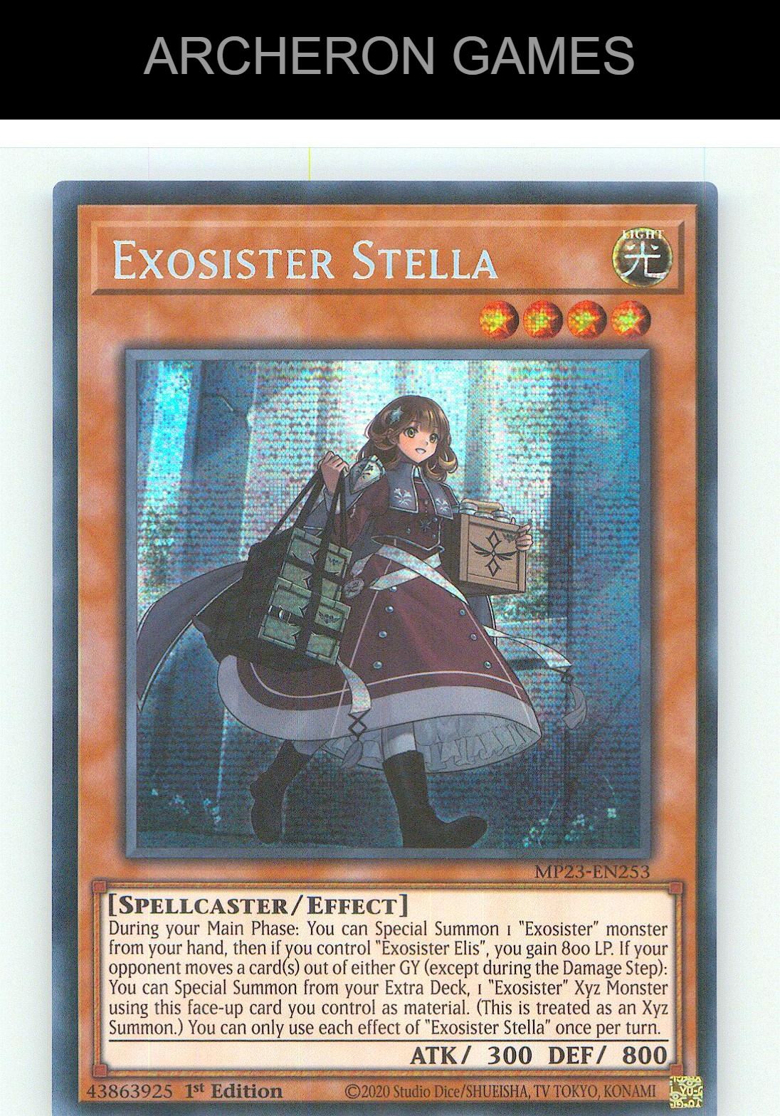 Exosister Stella Prismatic Secret Rare YUGIOH Card 1st Edition