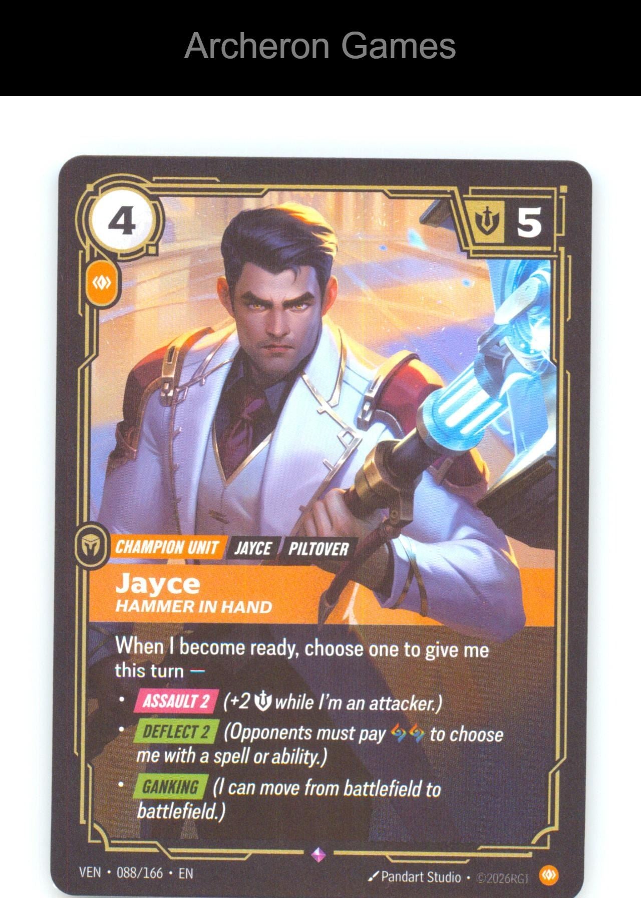 Jayce - Hammer in Hand VEN 088/166 R Vendetta Riftbound Card Foil