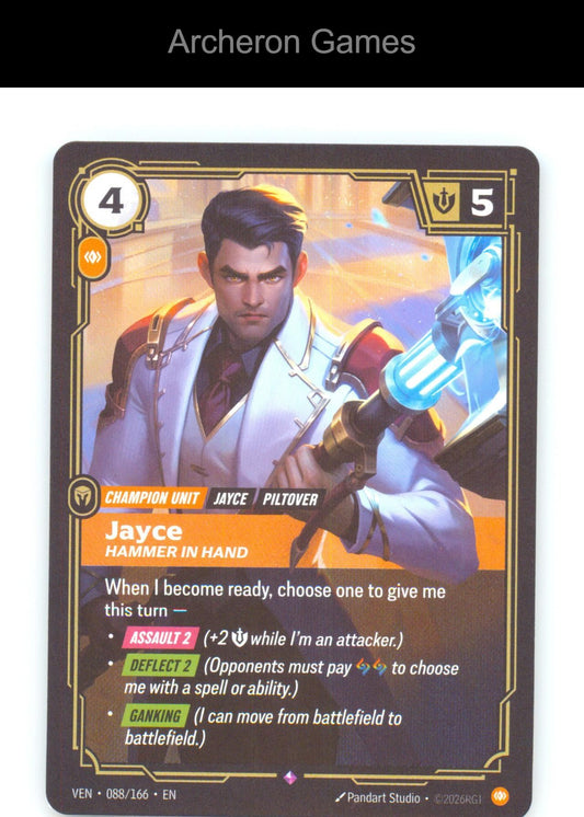 Jayce - Hammer in Hand VEN 088/166 R Vendetta Riftbound Card Foil