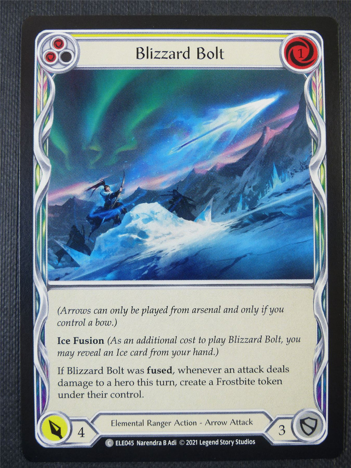 Blizzard Bolt - Yellow - Tales of Aria 1st ed - Flesh and Blood Card #620