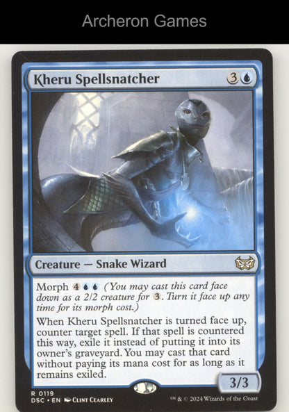 Kheru Spellsnatcher 119 R MTG Card Commander: Duskmourn: House of Horror