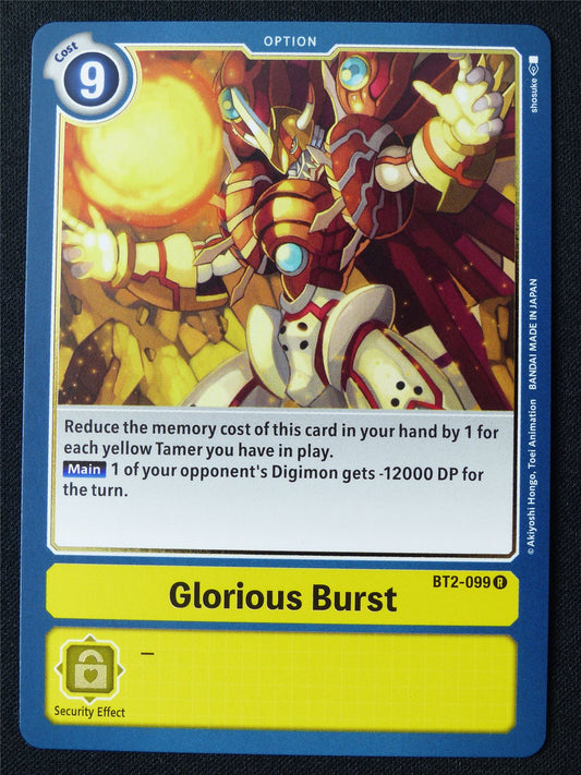 Glorious Burst BT2-099 R - Digimon Card #17H