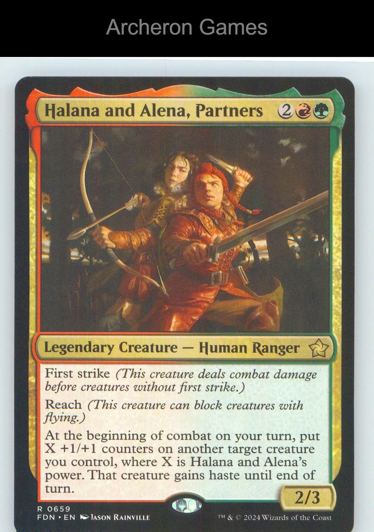 Halana and Alena, Partners FDN 659 R MTG Card NM/EX+
