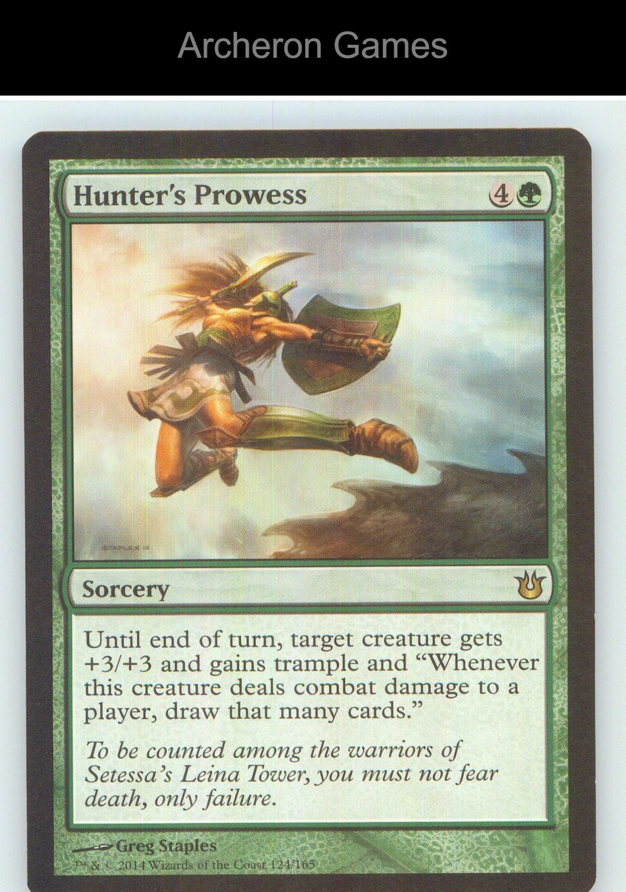 Hunter's Prowess BNG 124 R MTG Card NM/EX+