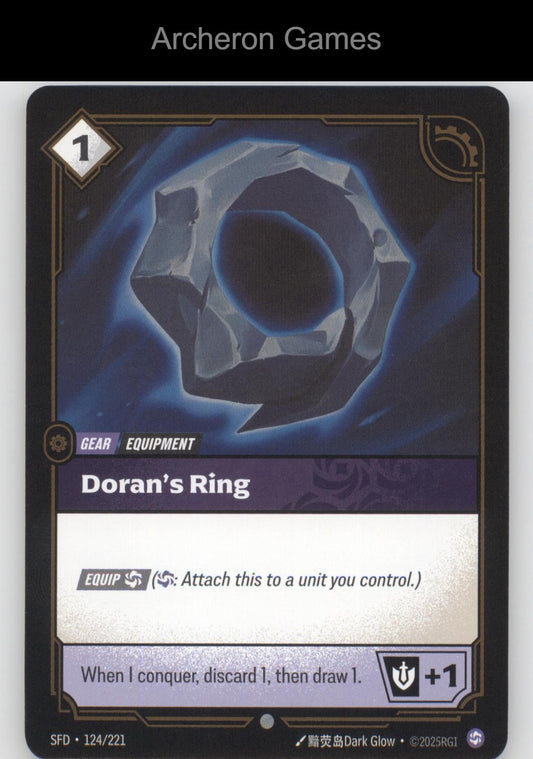 Doran's Ring SFD 124/221 C  Card Spiritforged