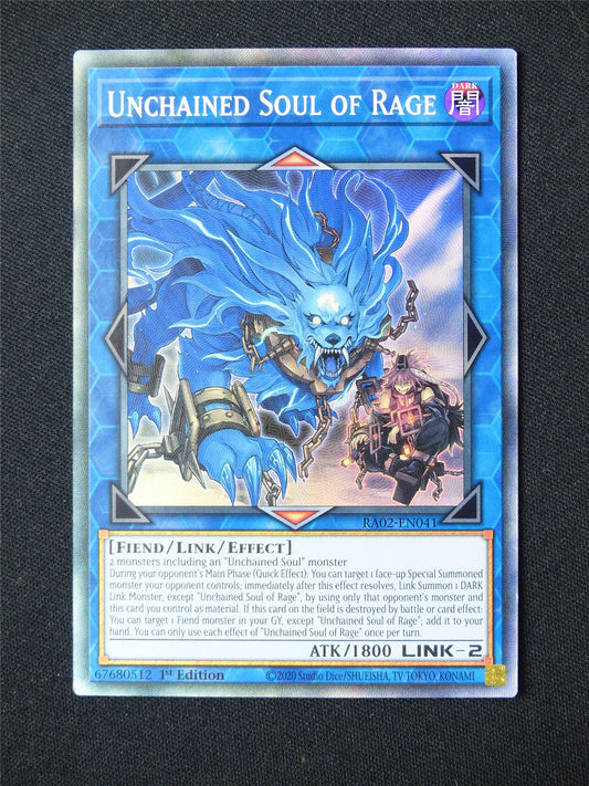 Unchained Soul of Rage RA02 Collector Rare - 1st ed Yugioh Card #3RE