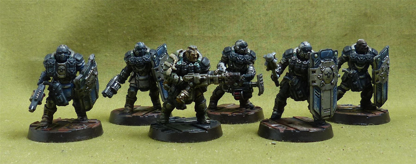Palanite Subjugator Patrol painted - Enforcers - Warhammer Necromunda #5CE