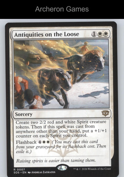 Antiquities on the Loose SOS 7 R MTG Card Secrets of Strixhaven