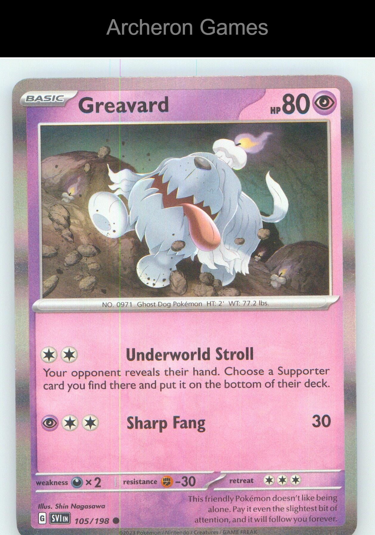 Pokemon Card Greavard (Mirage Holo) MCAP 105/198 Miscellaneous Cards & Products