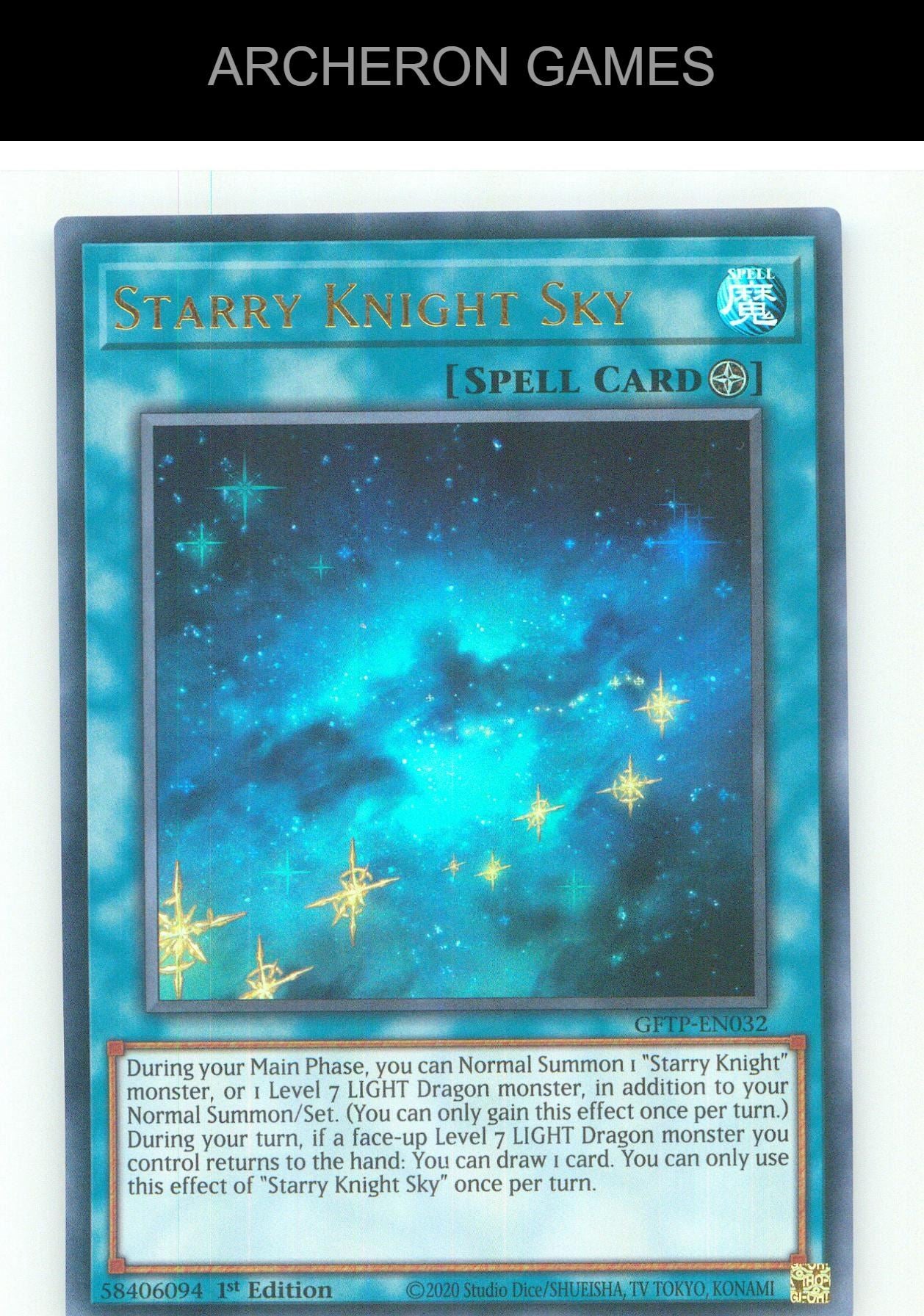 Starry Knight Sky UR YUGIOH Card 1st Edition