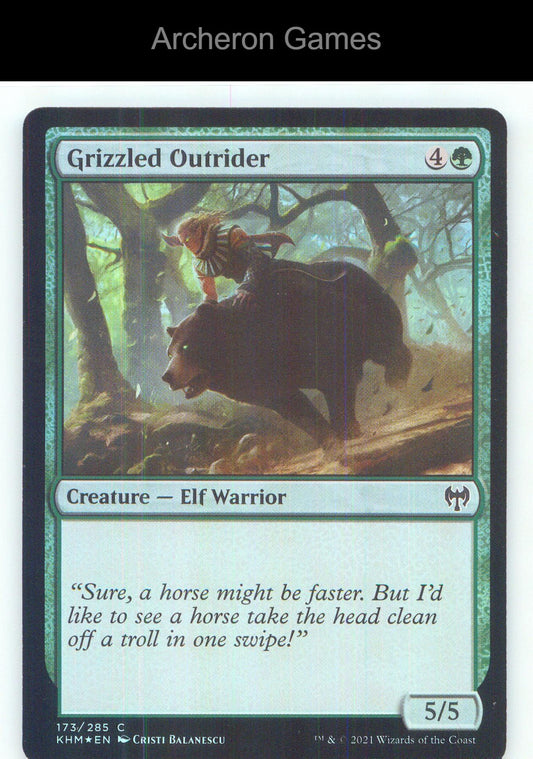 Grizzled Outrider KHM 173 C MTG Card NM/EX+ Foil