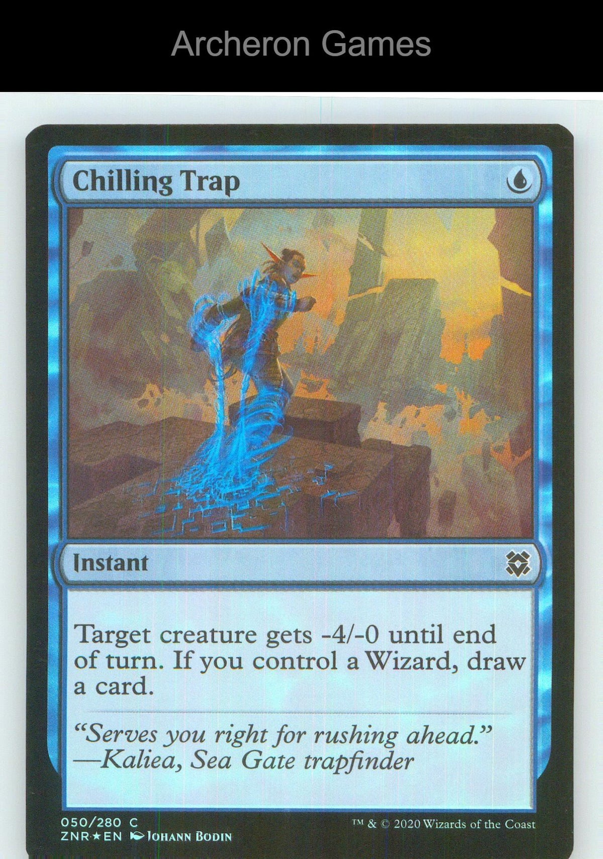 Chilling Trap ZNR 50 C MTG Card NM/EX+ Foil