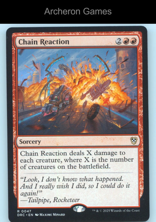 Chain Reaction 47 R MTG Card Commander: Aetherdrift