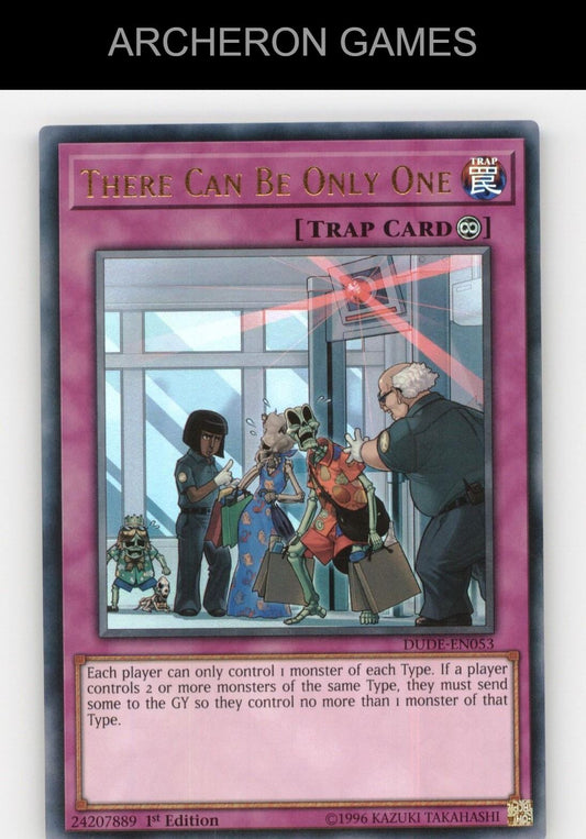 There Can Be Only One Ultra Rare YUGIOH Card