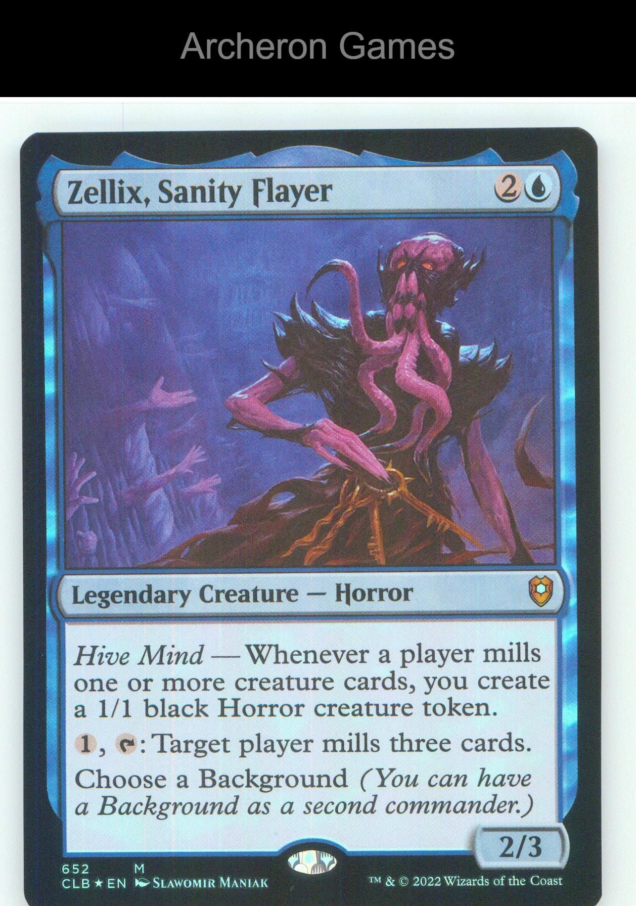 Zellix, Sanity Flayer CLB 652 Mythic MTG Card NM/EX+ Foil