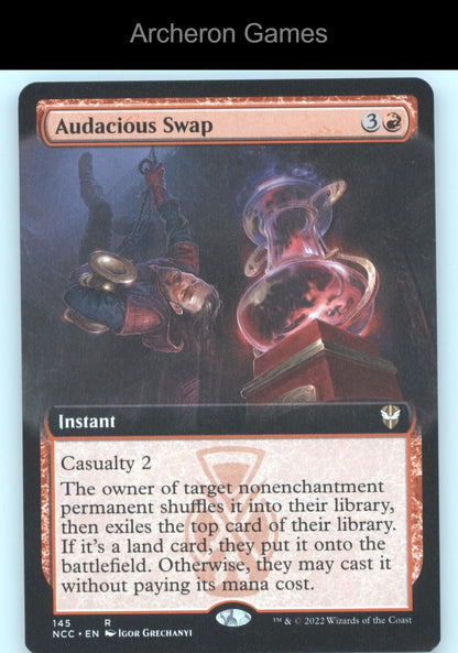 Audacious Swap (Extended Art) 145 R MTG Card Commander: Streets of New Capenna
