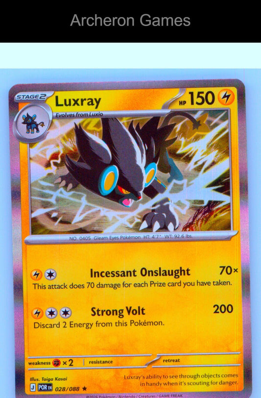 Pokemon Card Luxray ME03 028/088 R Perfect Order Holo
