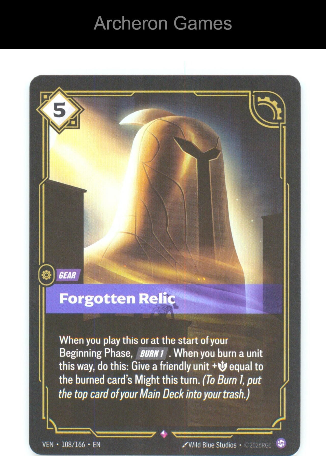 Forgotten Relic VEN 108/166 R Vendetta Riftbound Card Foil