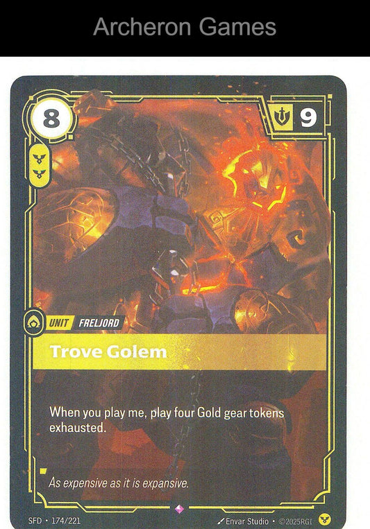 Trove Golem SFD 174/221 R Spiritforged Riftbound Card