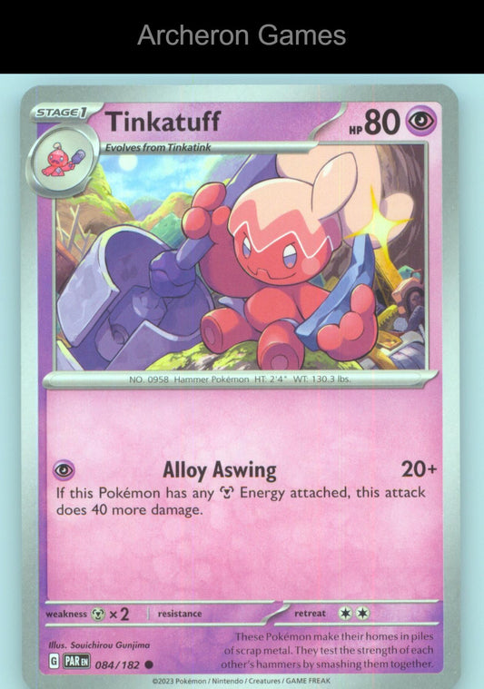Pokemon Card Tinkatuff PAR 084/182 C Paradox Rift
