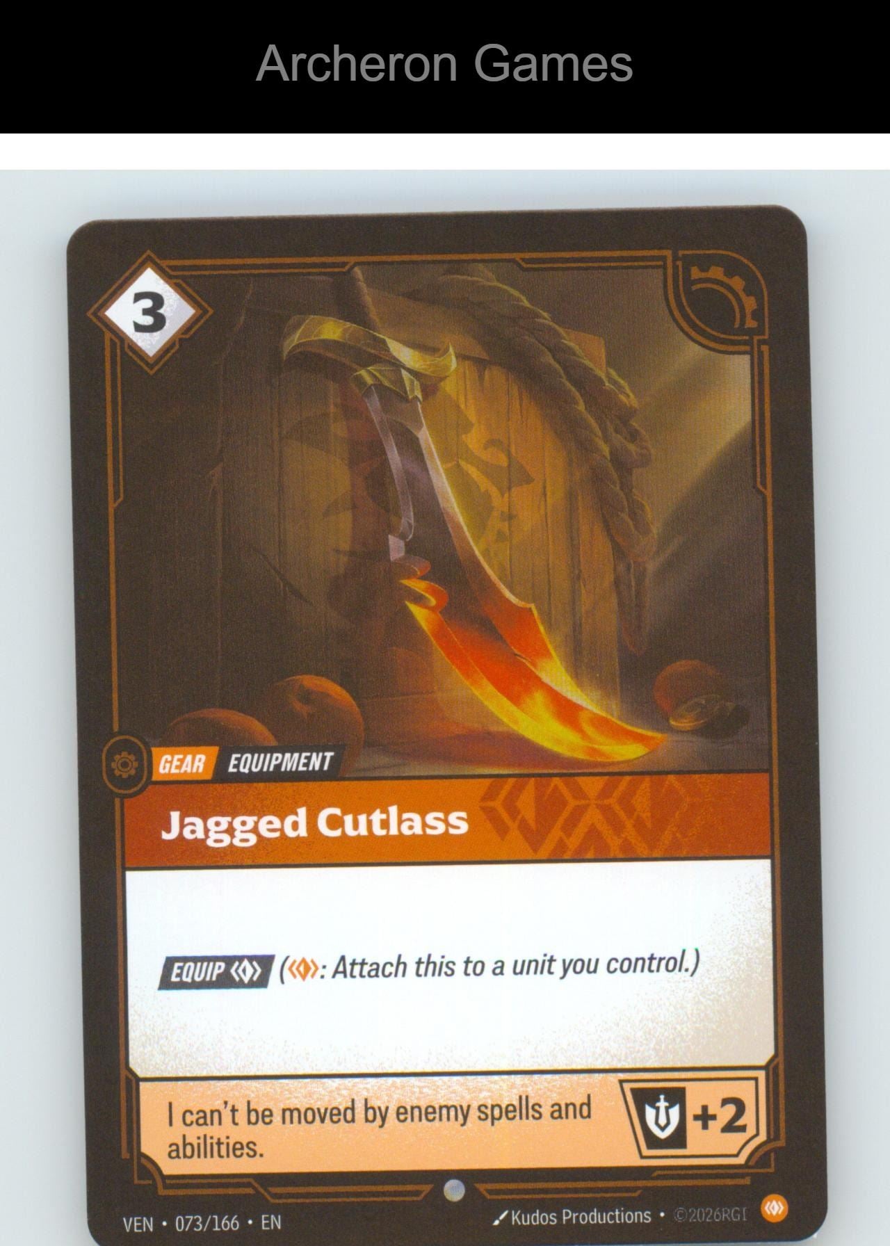 Jagged Cutlass VEN 073/166 C Vendetta Riftbound Card Foil