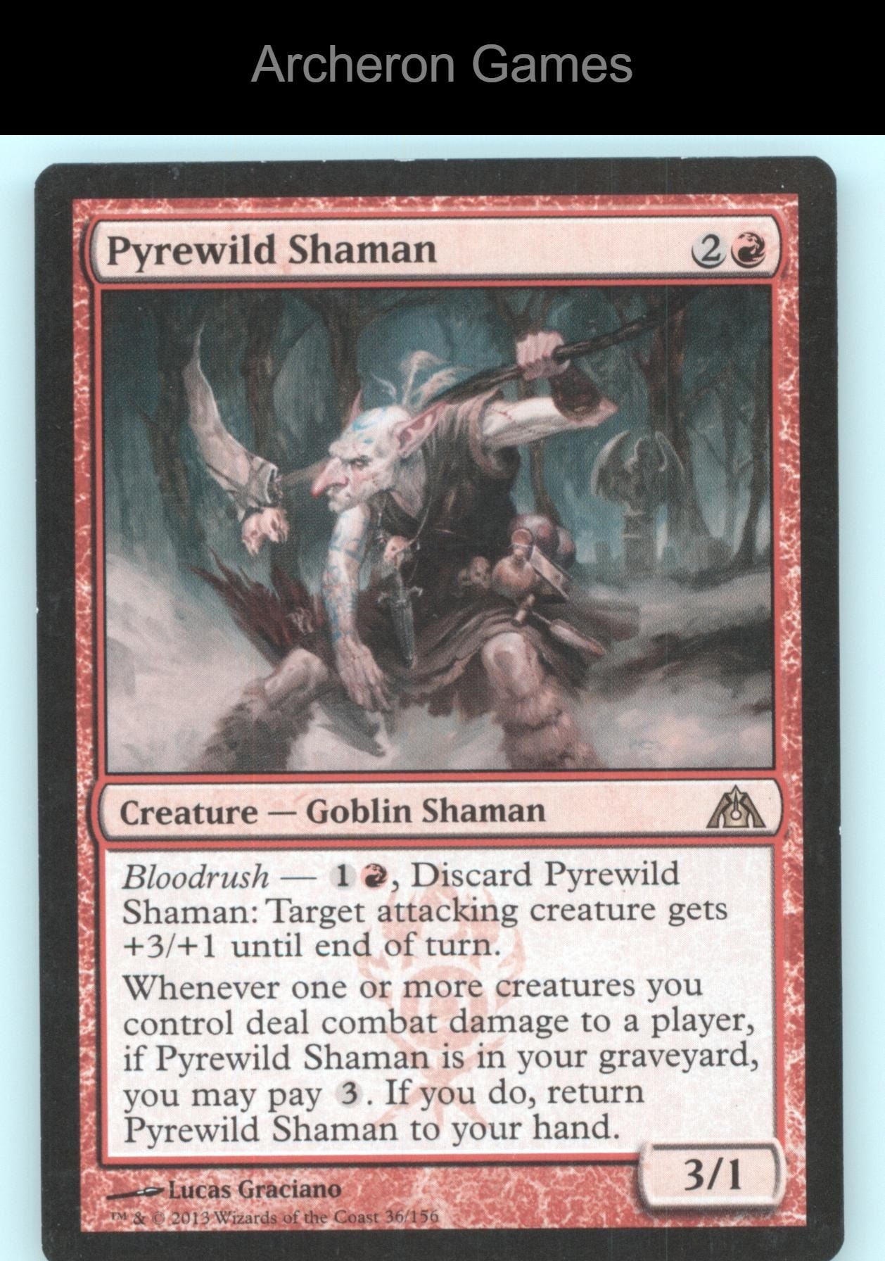 Pyrewild Shaman 36 R MTG Card Dragon's Maze