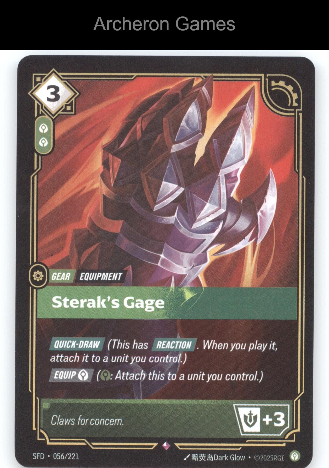 Sterak's Gage SFD 056/221 R  Card Spiritforged