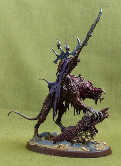 Clawlord on Gnaw-beast Painted - Skaven - Warhammer AoS #1C1