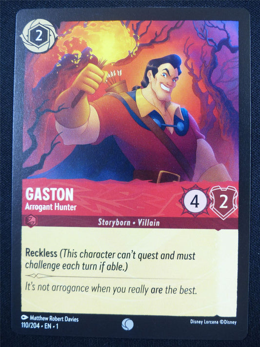 Gaston Arrogant Hunter 110/204 - Lorcana Card #4Q2