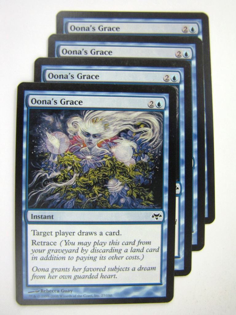 MTG Magic Played Cards: OONA'S GRACE x4 # 7J90