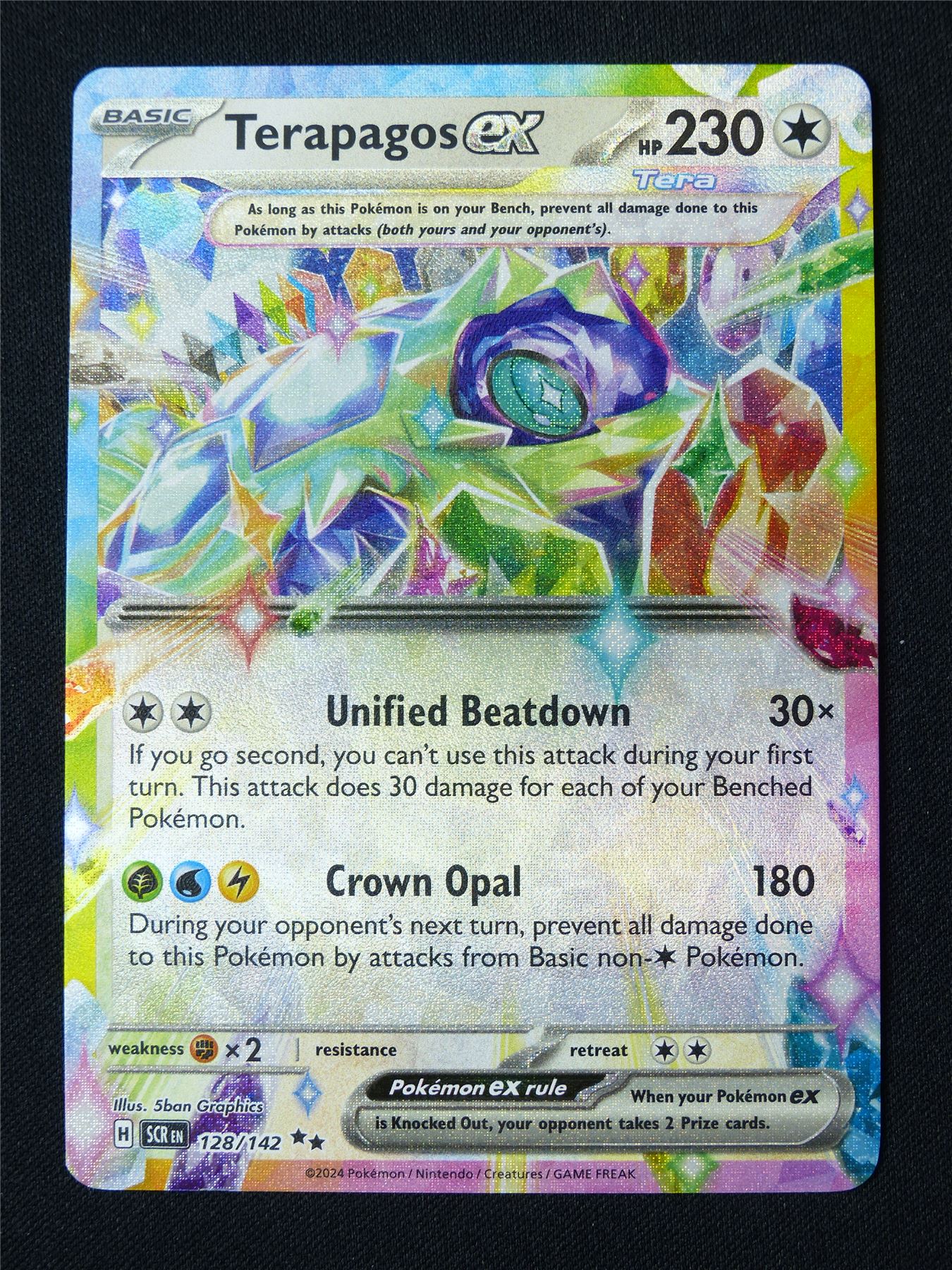 Terapagos EX 128/142 Textured Holo - Pokemon Card #4ED