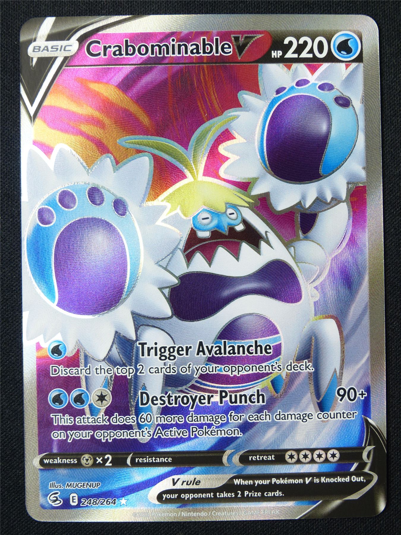 Crabominable V 248/264 Textured Holo - Pokemon Card #1FY