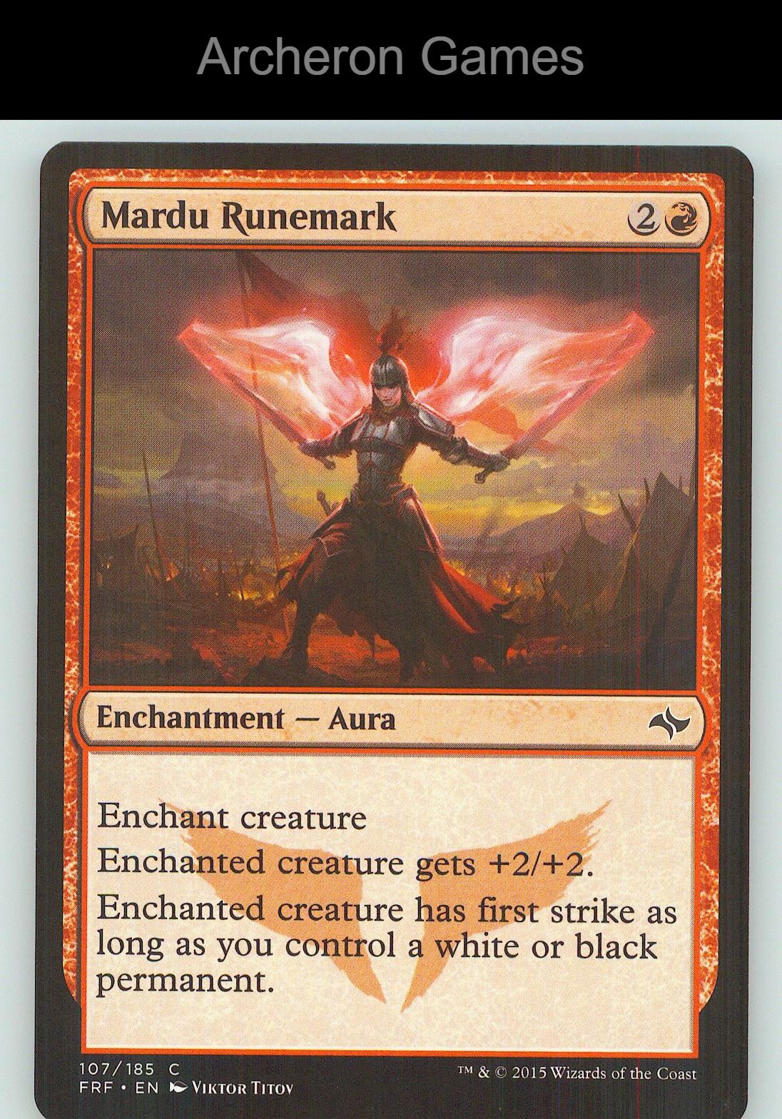 Mardu Runemark FRF 107 C MTG Card NM/EX+