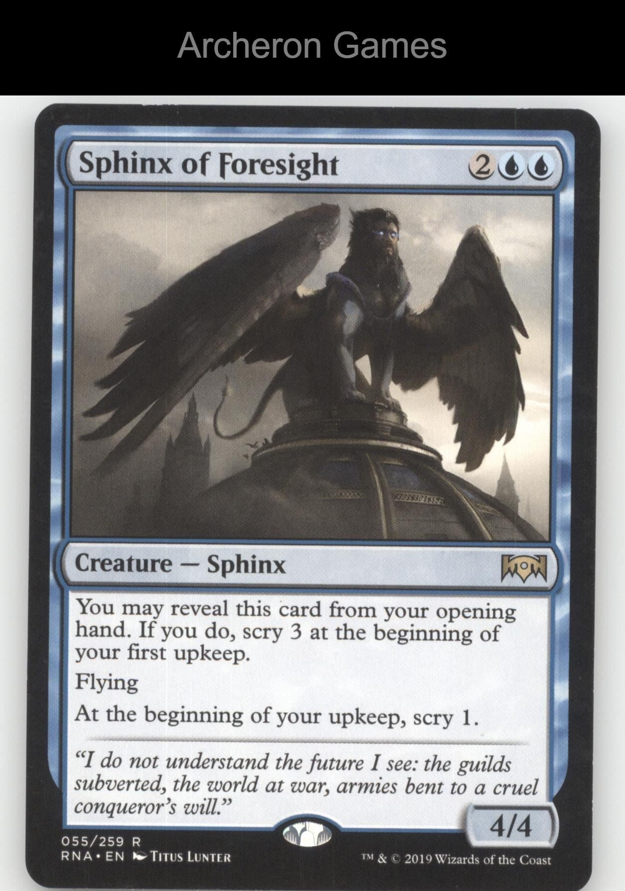 Sphinx of Foresight 55 R MTG Card Ravnica Allegiance