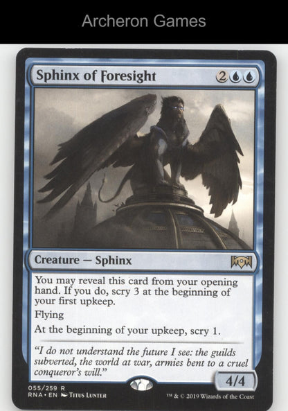 Sphinx of Foresight 55 R MTG Card Ravnica Allegiance