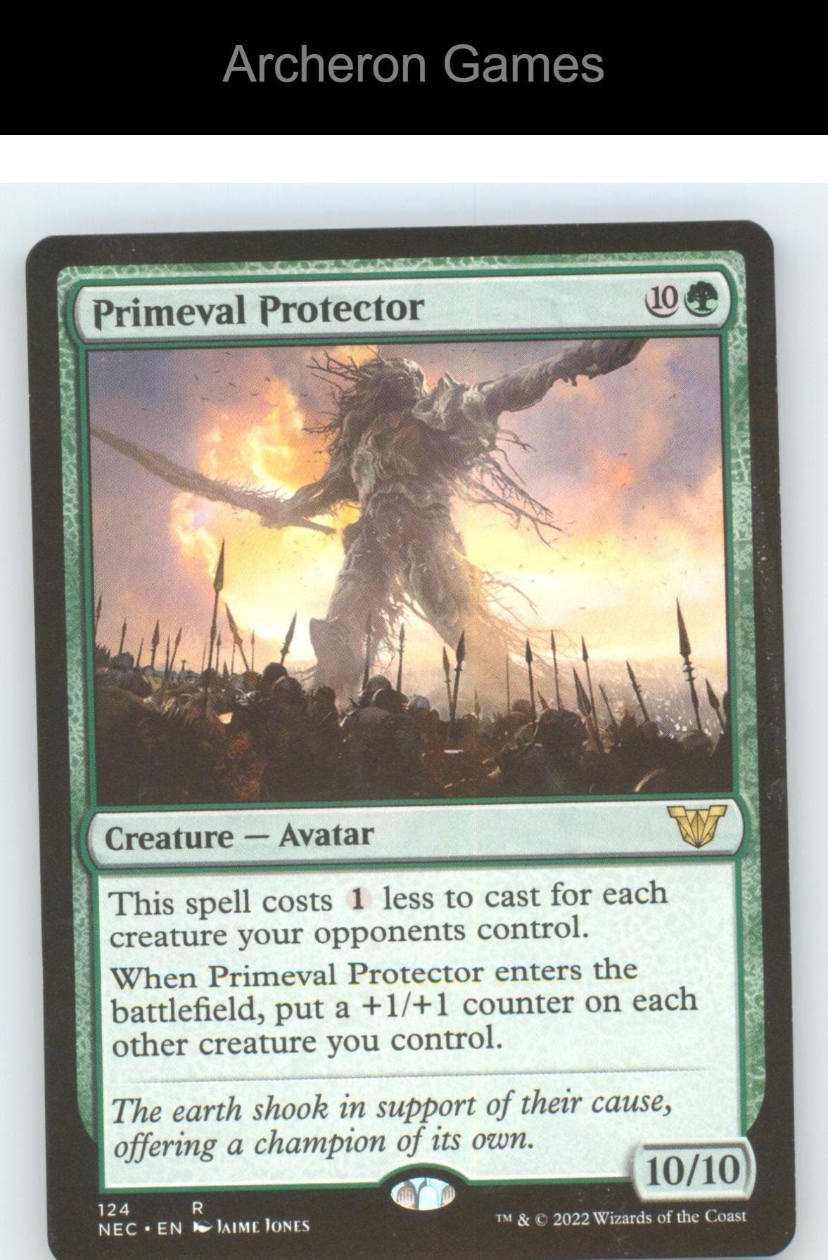 Primeval Protector NEC 124 R MTG Card NM/EX+