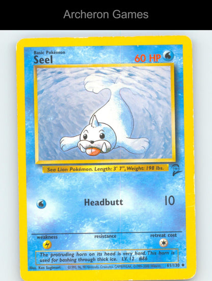 Pokemon Card Seel B2 61/130 UC Base Set 2