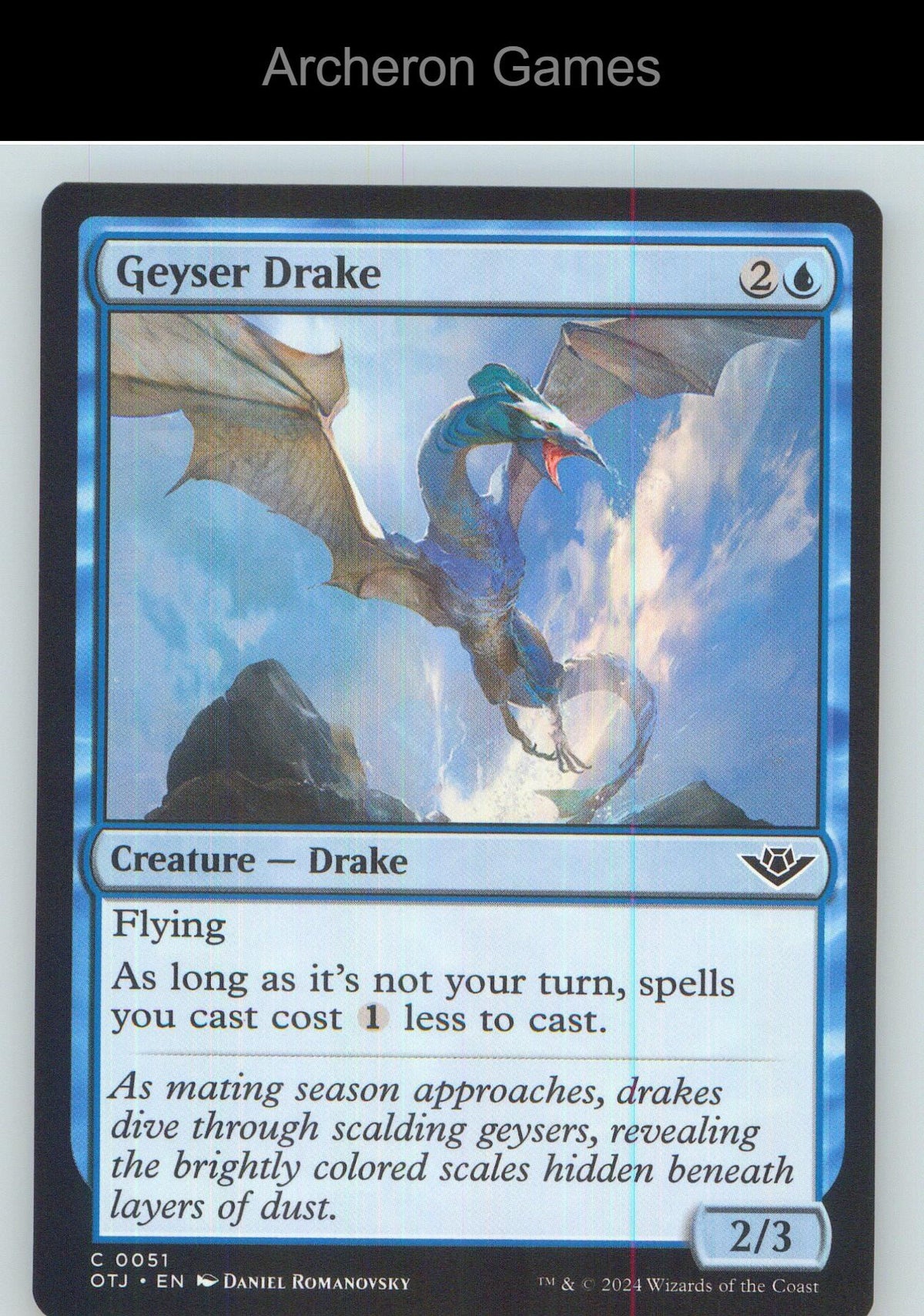 Geyser Drake OTJ 51 C MTG Card NM/EX+