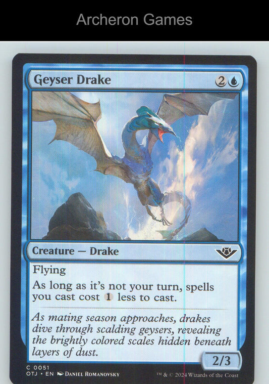 Geyser Drake OTJ 51 C MTG Card NM/EX+