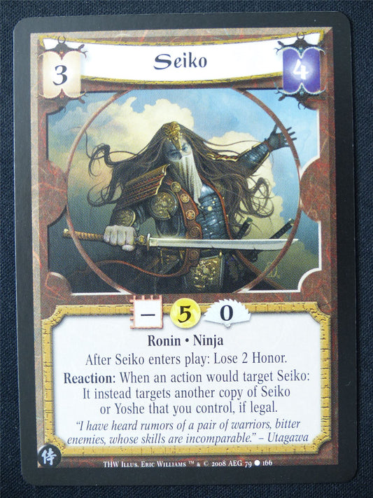 Seiko - THW - Legend of the Five Rings L5R Card #WQ