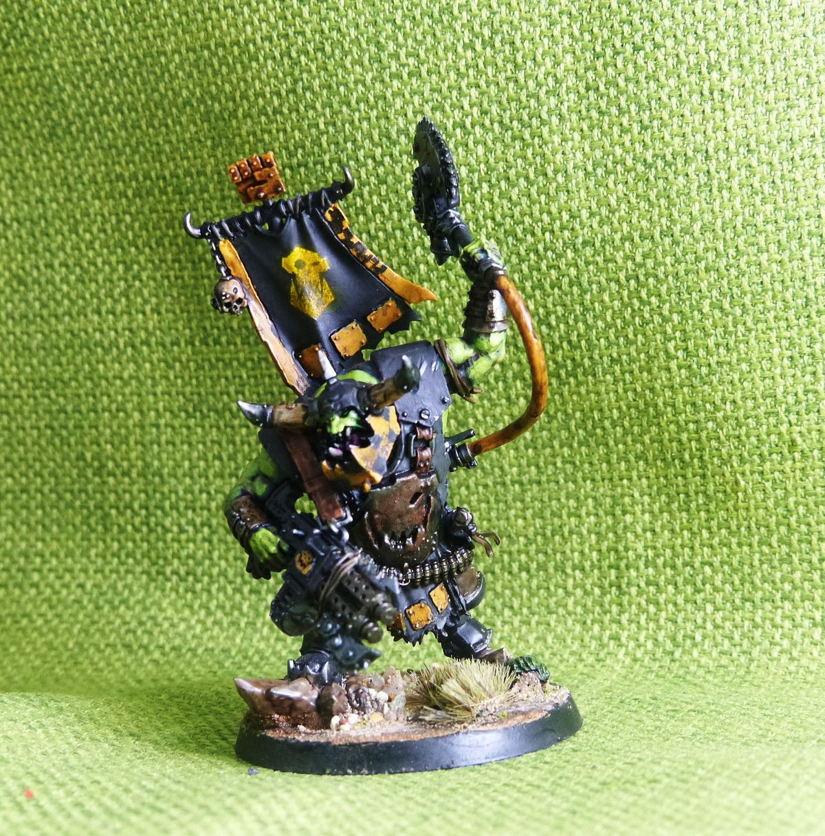 40K Armageddon - Ork Warboss Painted - Warhammer AoS 40k #BG