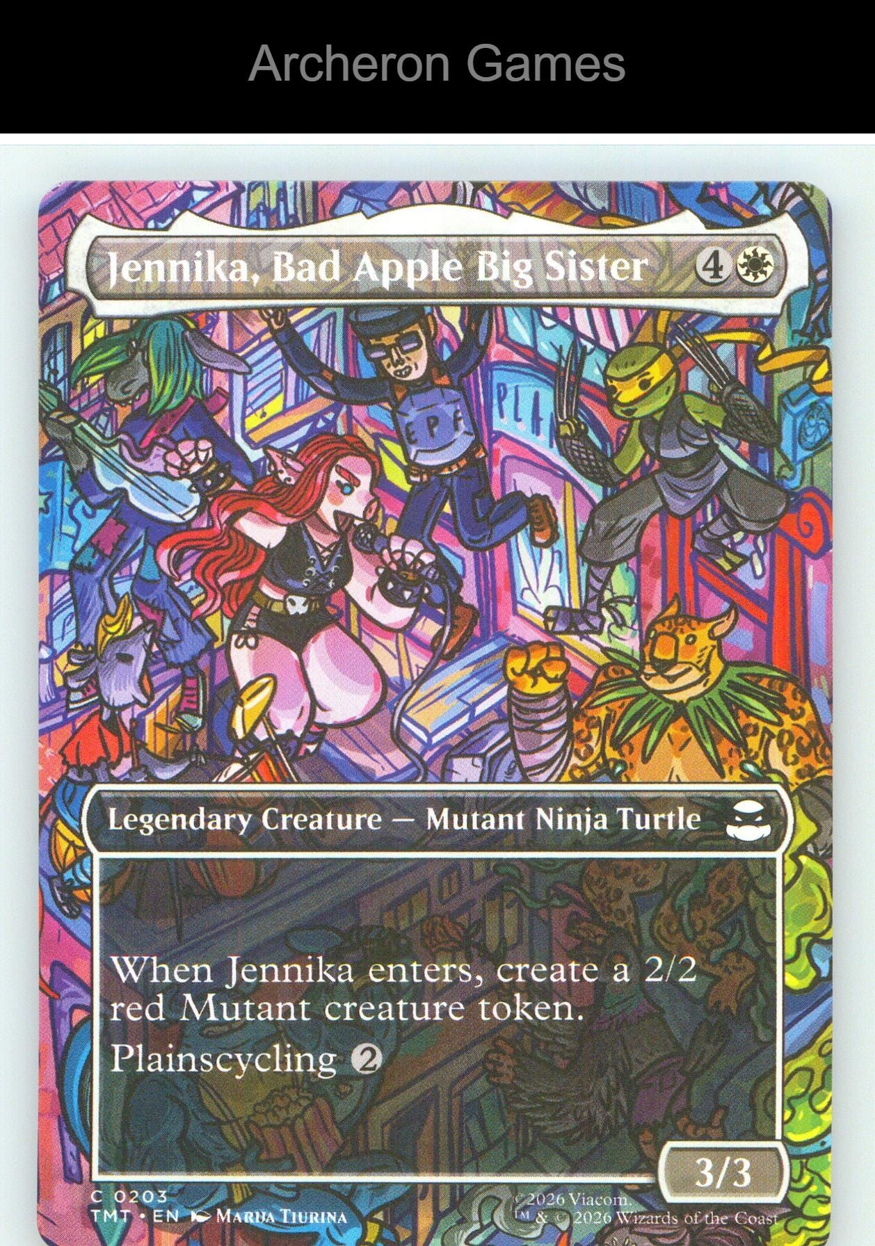 Jennika, Bad Apple Big Sister (Borderless) TMT 0203 C MTG Card NM/EX+
