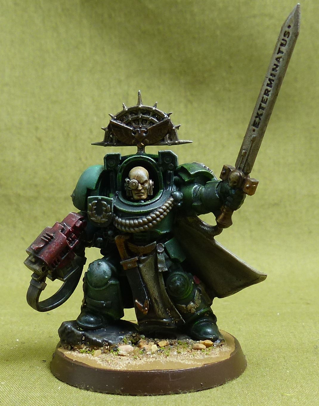 Captain in Terminator Armour painted - Dark Angels - Warhammer 40K #3JB