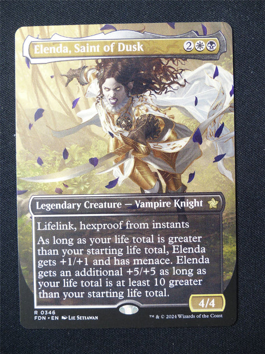 Elenda Saint of Dusk Borderless - FDN - Mtg Card #P