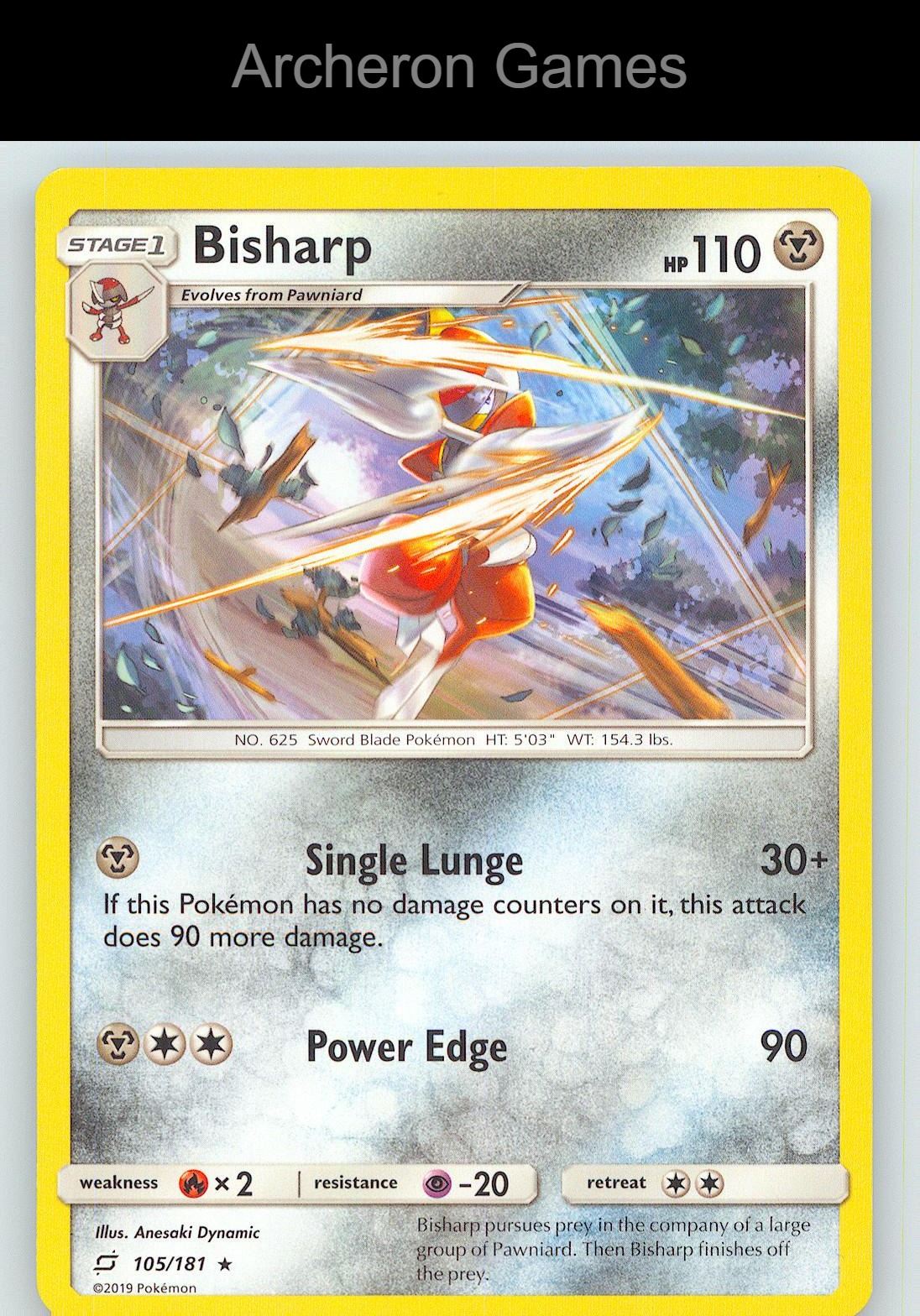 Pokemon Card Bisharp TEU 105/181 R Team Up