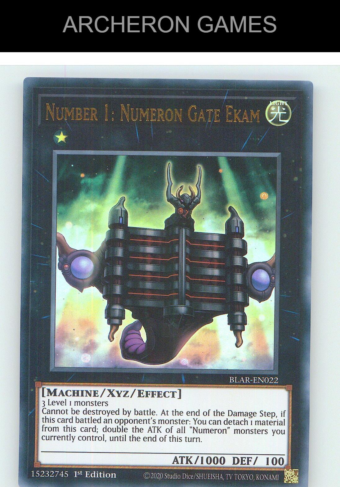 Number 1: Numeron Gate Ekam Ultra Rare YUGIOH Card 1st Edition